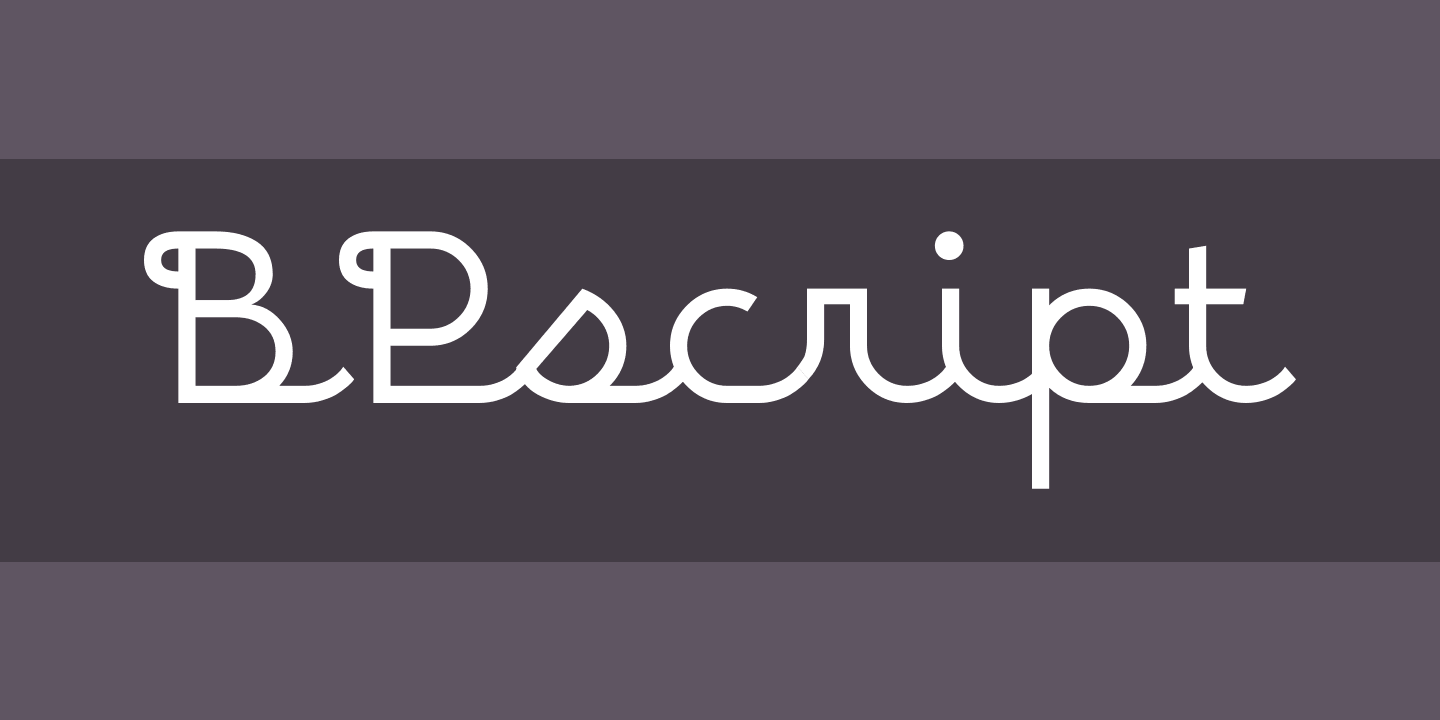 Przykład czcionki BPscript Regular